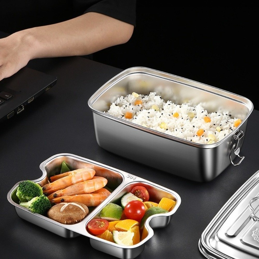 Camping Cooking Heater - Double-layer Stainless Steel Lunch Box Divided
