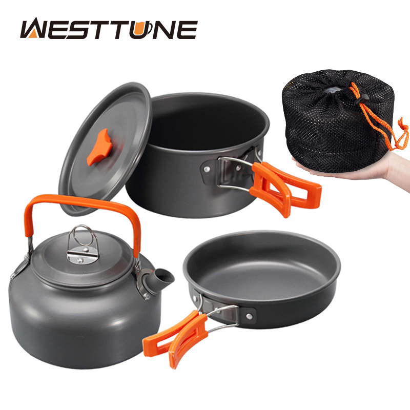 Camping Cooking Full Set - WESTTUNE Camping Cookware Kit Aluminum Outdoor