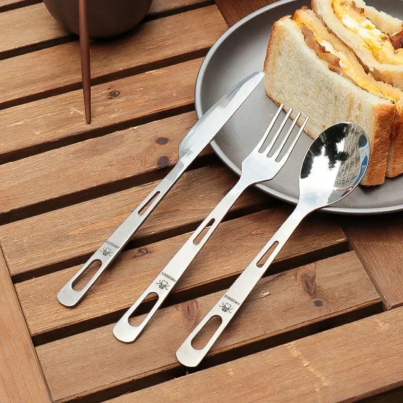 Camping Cooking Full Set - HWZBBEN Titanium Fork Spoon Knife Set