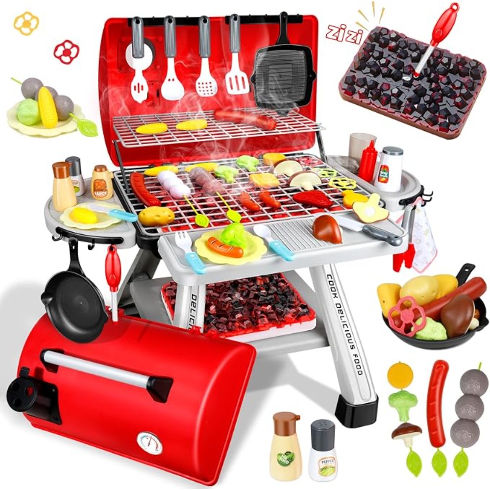 Camping Cooking With Kids - Barbecue Grill Toy Set Kids BBQ