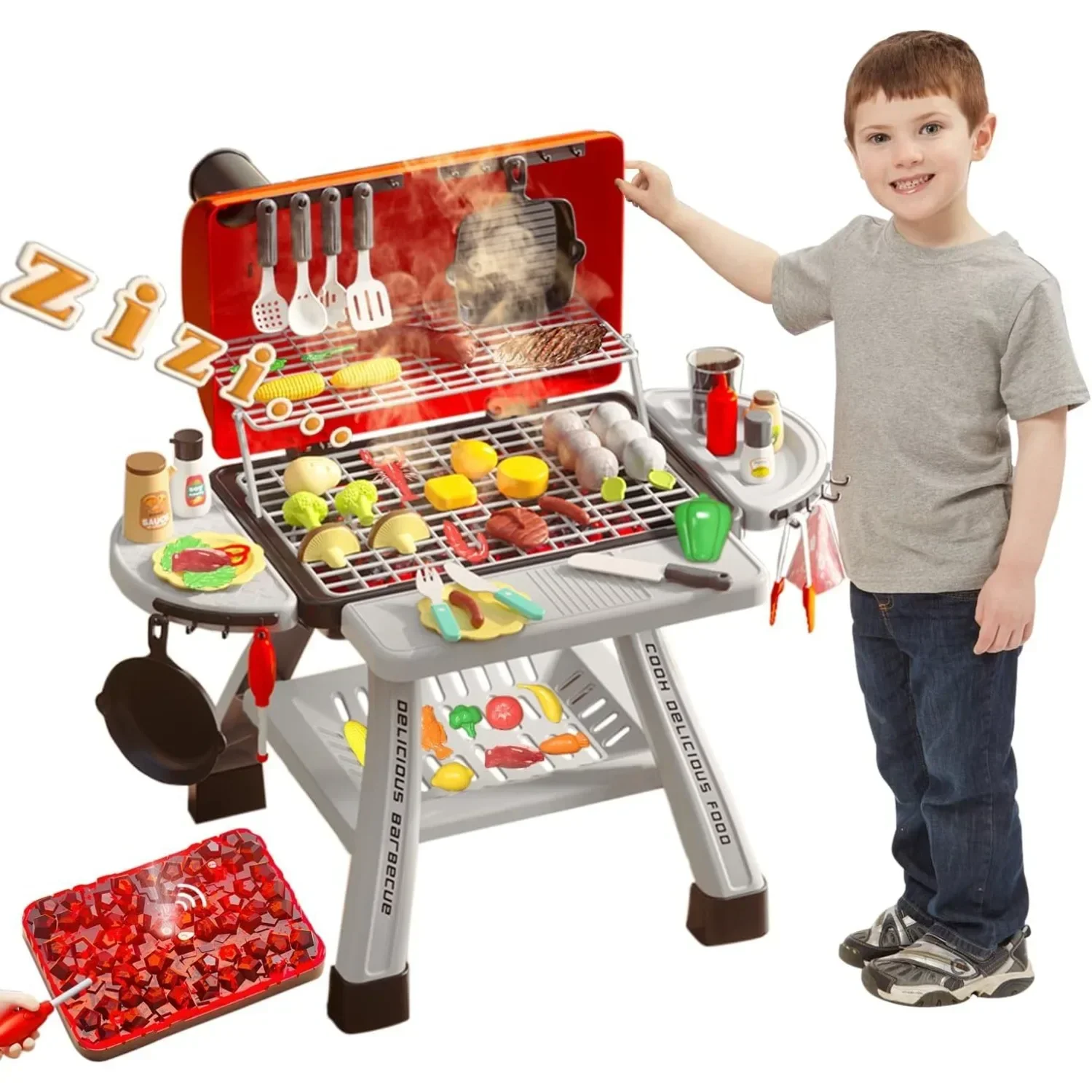 Camping Cooking With Kids - Barbecue Grill Toy Set Kids BBQ