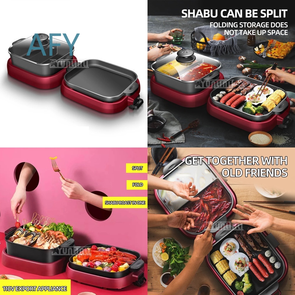 Camping Cooking Hot Plate - Portable Electric Hot Pot Grill for