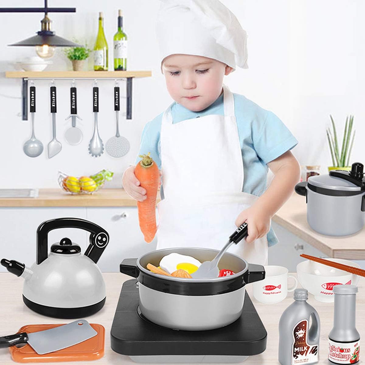 Kids Kitchen Toy Set Toddler P - огляд і ціна Camping Cooking With Kids