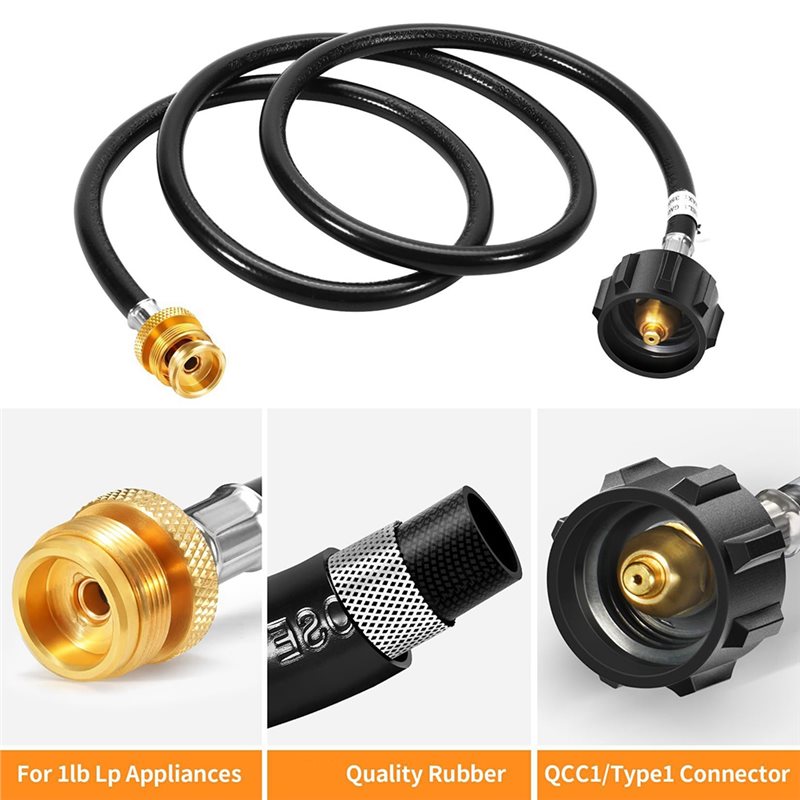 QCC Propane Tanks Adapter Hose - огляд і ціна Camping Cooking Easy