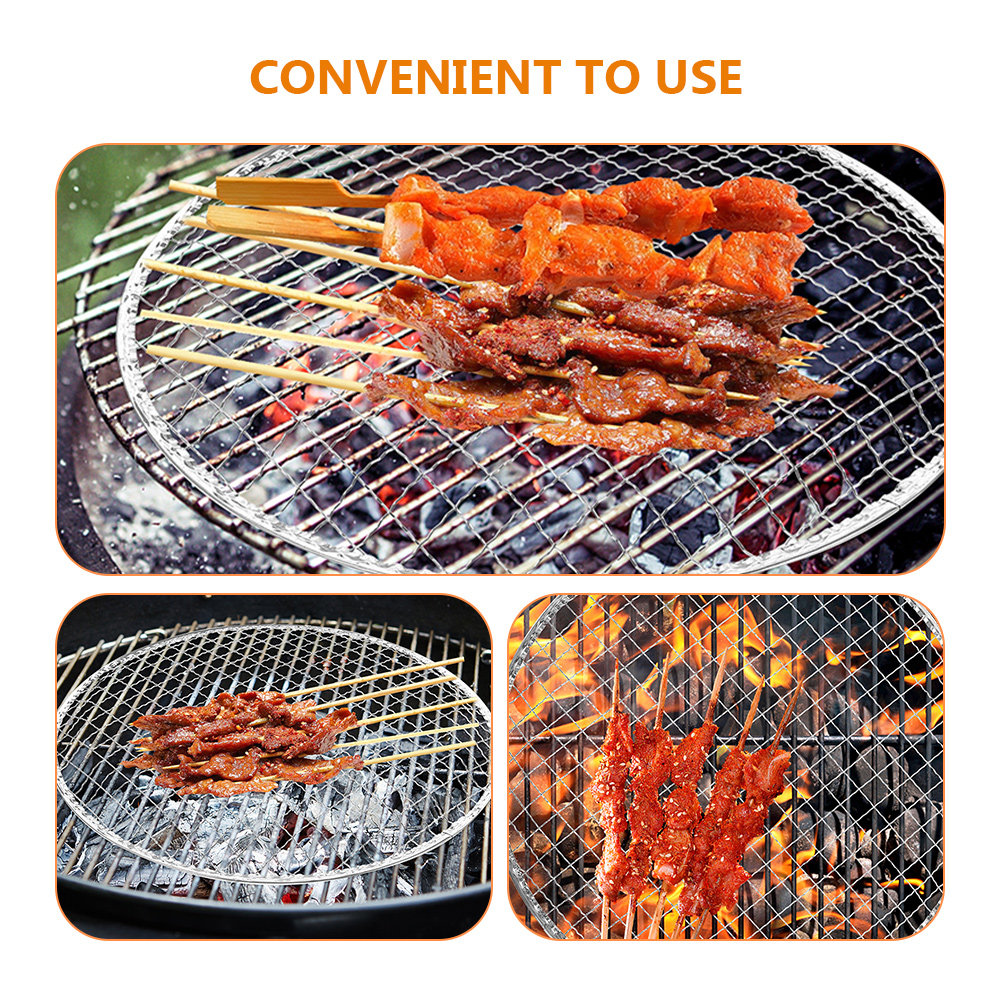 10Pcs Bbq Grill Mesh Fire Pit  - огляд і ціна Camping Cooking Mesh