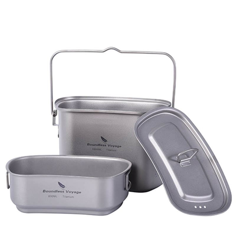1.5L Outdoor Military Canteen  - огляд і ціна Camping Cooking Kit Box