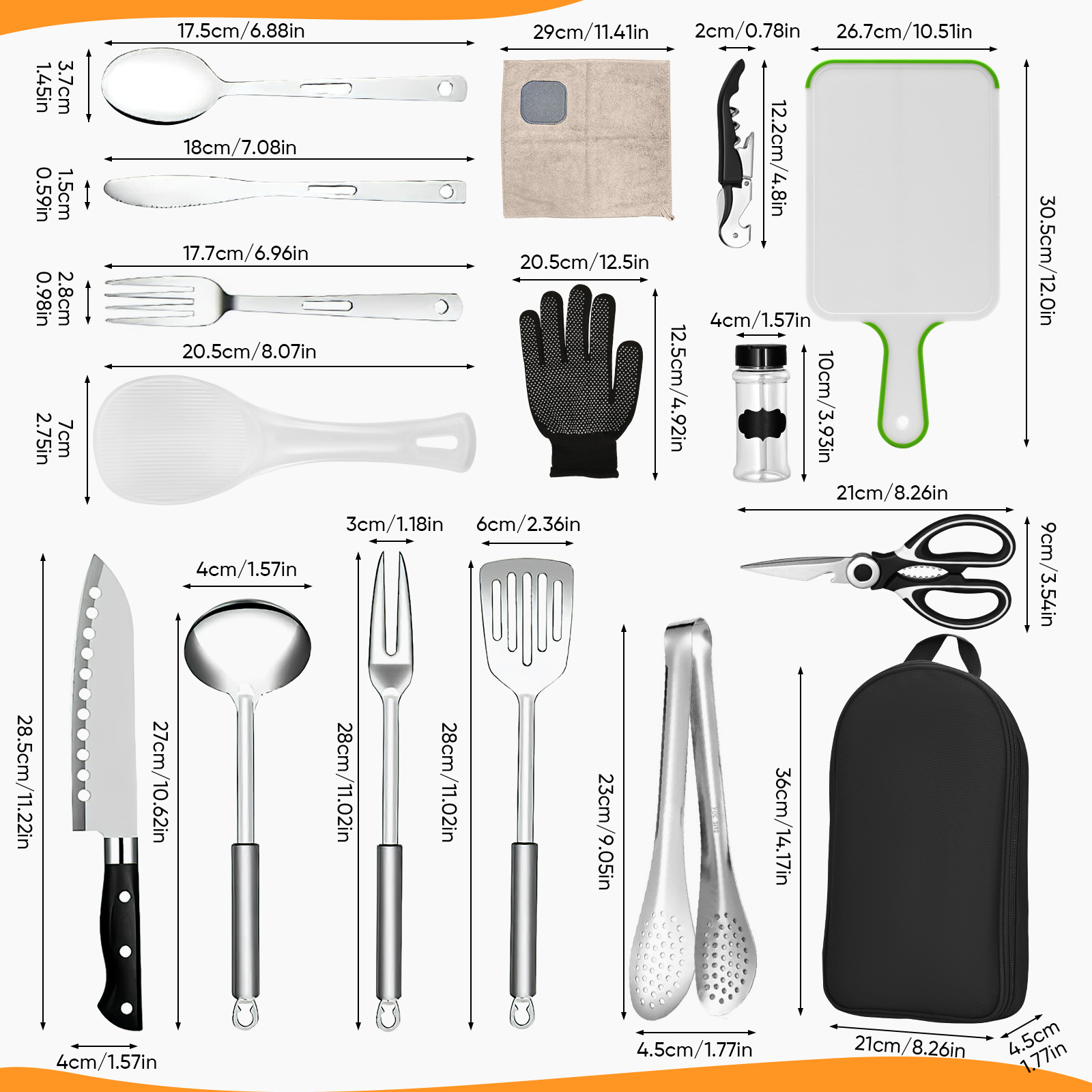 16 Piece Camping Cooking Utens - огляд і ціна Camping Cooking Must Haves