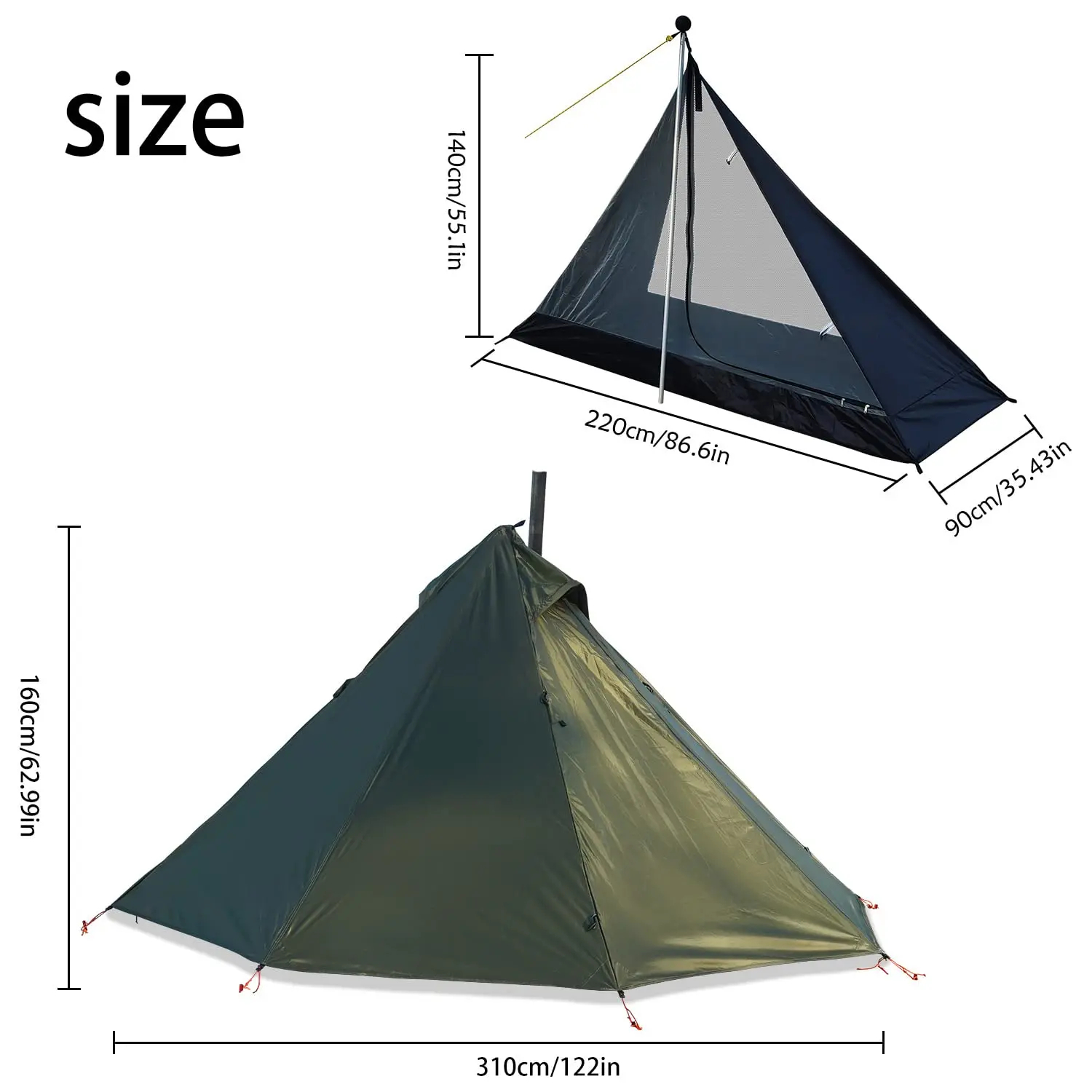Camping Hot Tent with Chimney  - огляд і ціна Campfire Cooking In Another World