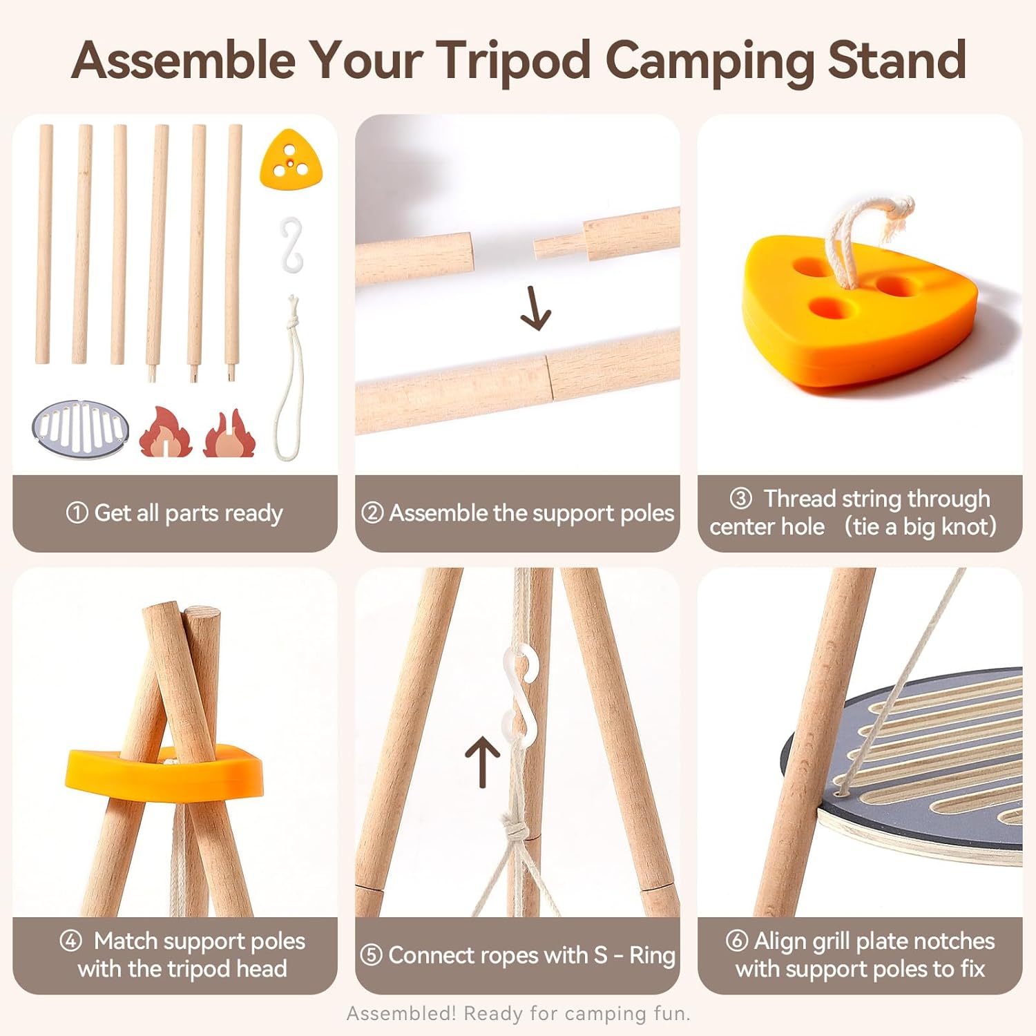 Wooden Kids Camping Toy Set Ca - огляд і ціна Camping Cooking With Kids