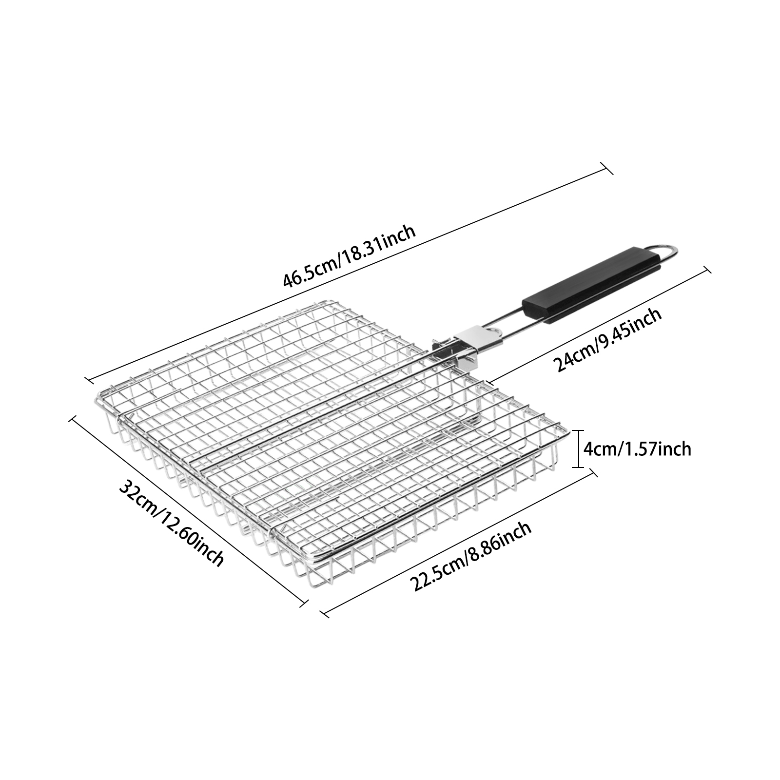 Grill Basket with Removable Be - огляд і ціна Camping Cooking Mesh