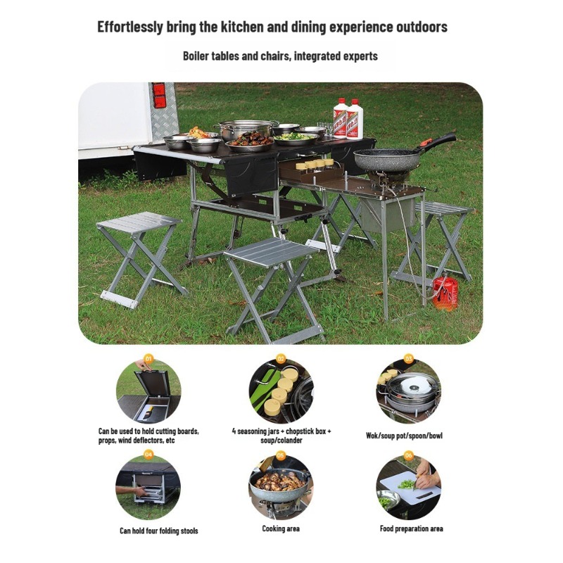 Outdoor Mobile Kitchen Portabl - огляд і ціна Camping Cooking Equipment Electric