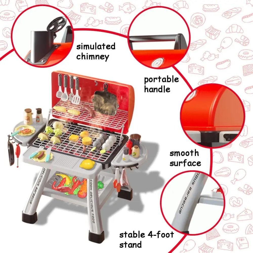 Barbecue Grill Toy Set Kids BB - огляд і ціна Camping Cooking With Kids