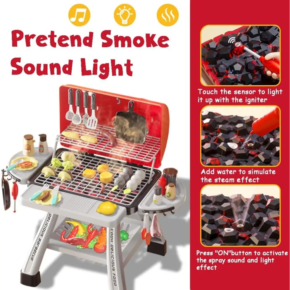Barbecue Grill Toy Set Kids BB - огляд і ціна Camping Cooking With Kids