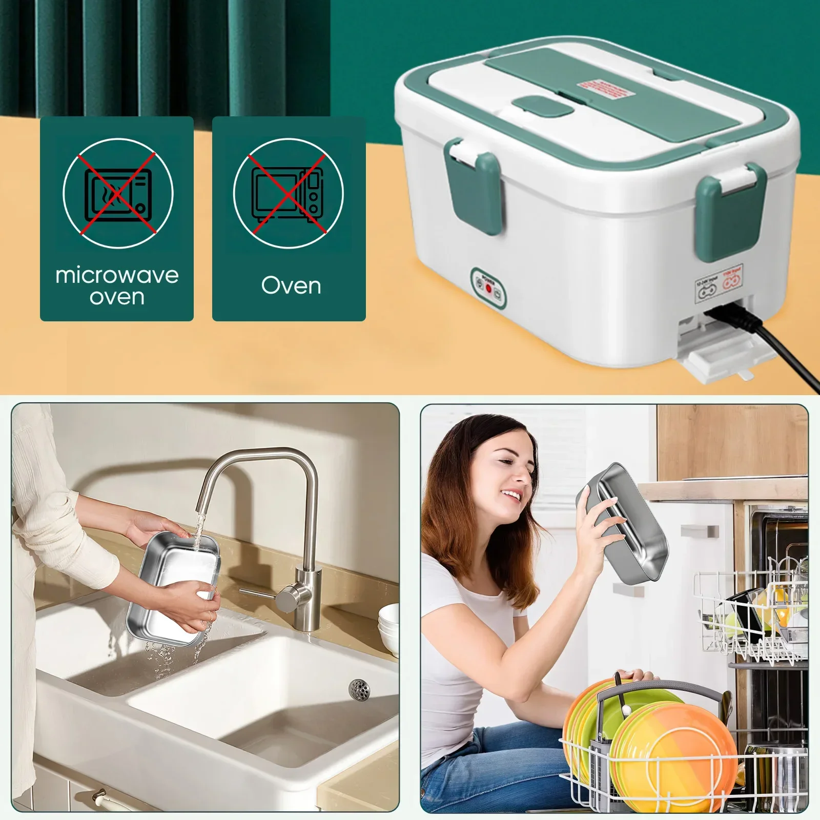 Electric Lunch Box Food Warmer - огляд і ціна Camping Cooking Electric