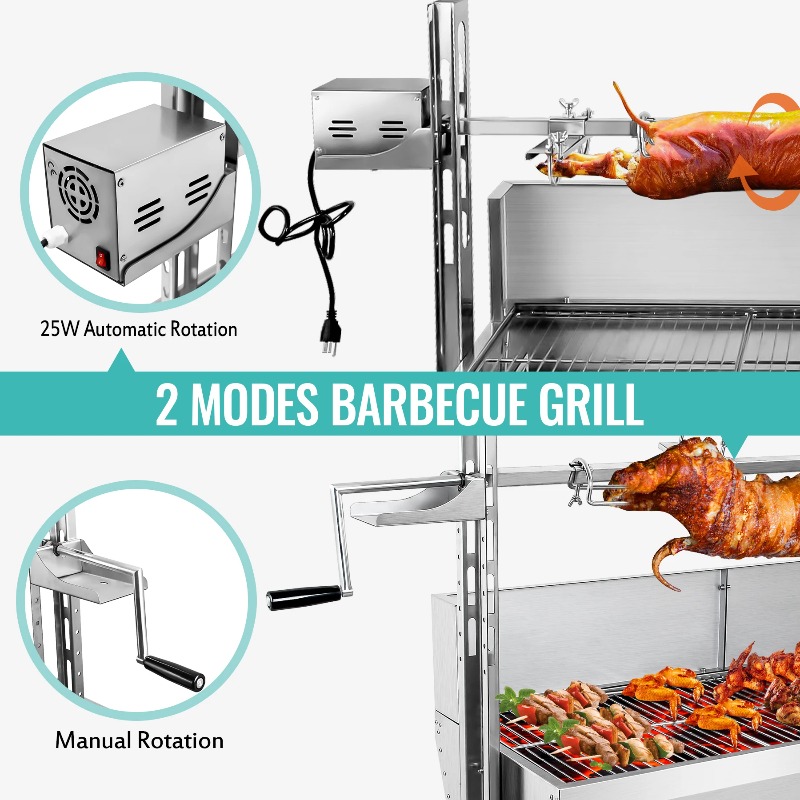 2-in-1 Barbecue Grill Roaster  - огляд і ціна Camping Cooking Equipment Electric