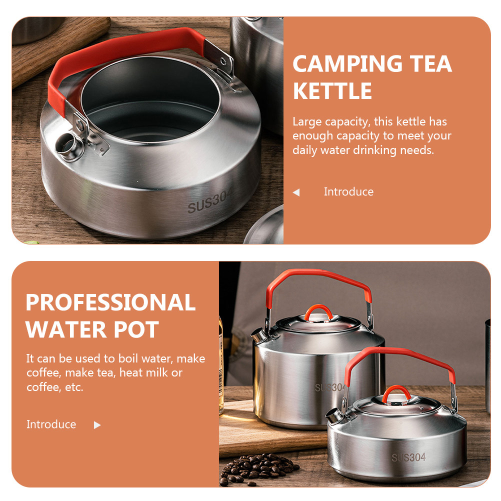 Stainless Steel Camping Tea Ke - огляд і ціна Camping Cooking Pot Large