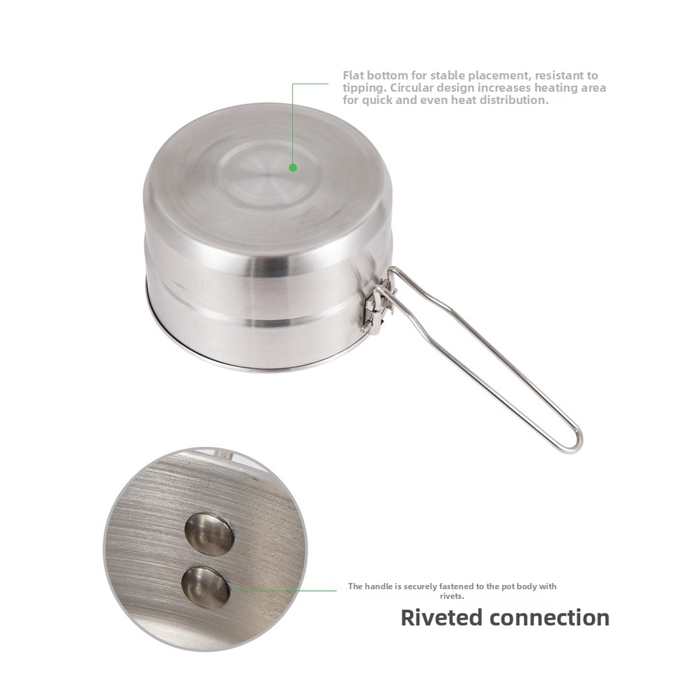 1.5L 304 Stainless Steel Campi - огляд і ціна Camping Cooking Kit Box