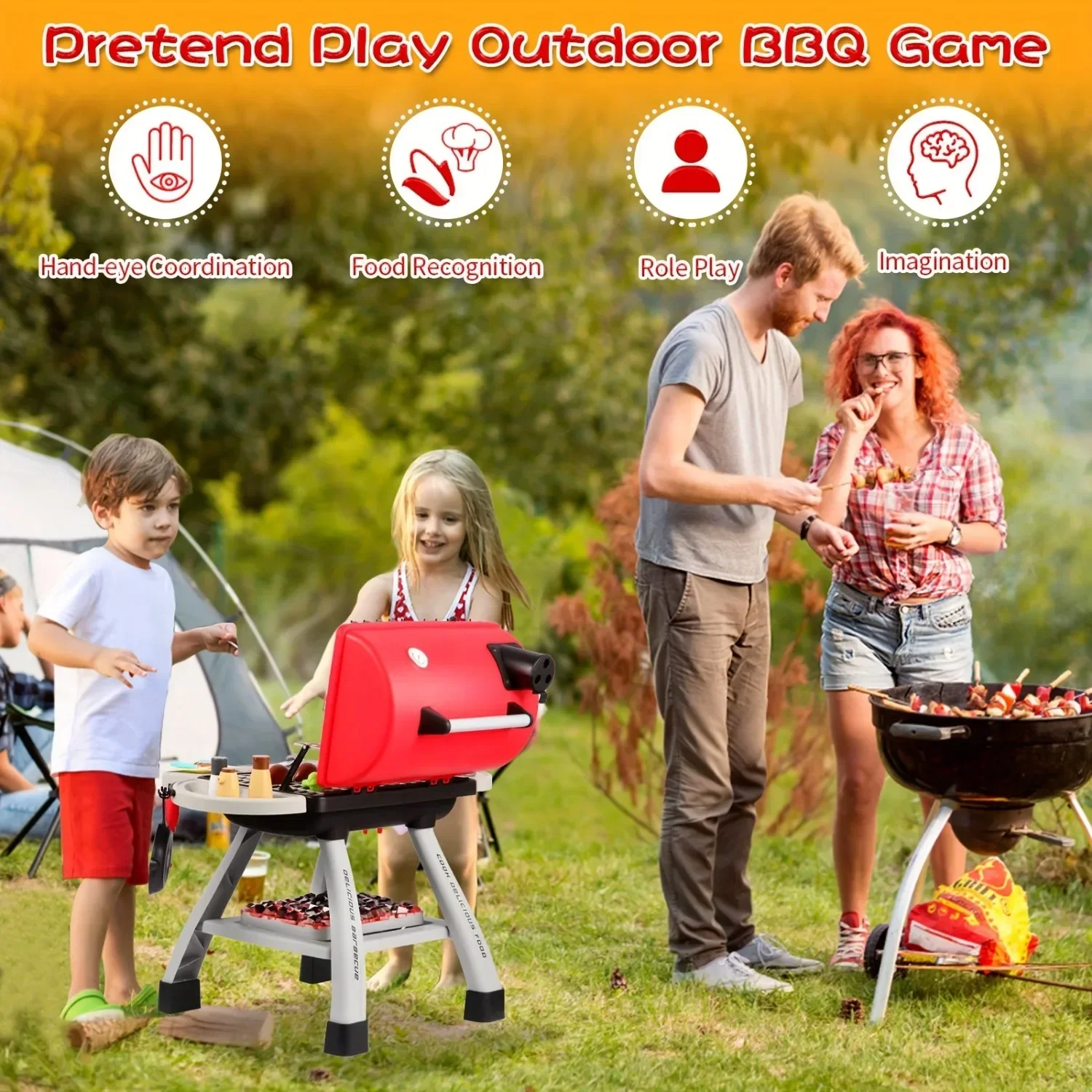 Barbecue Grill Toy Set Kids BB - огляд і ціна Camping Cooking With Kids