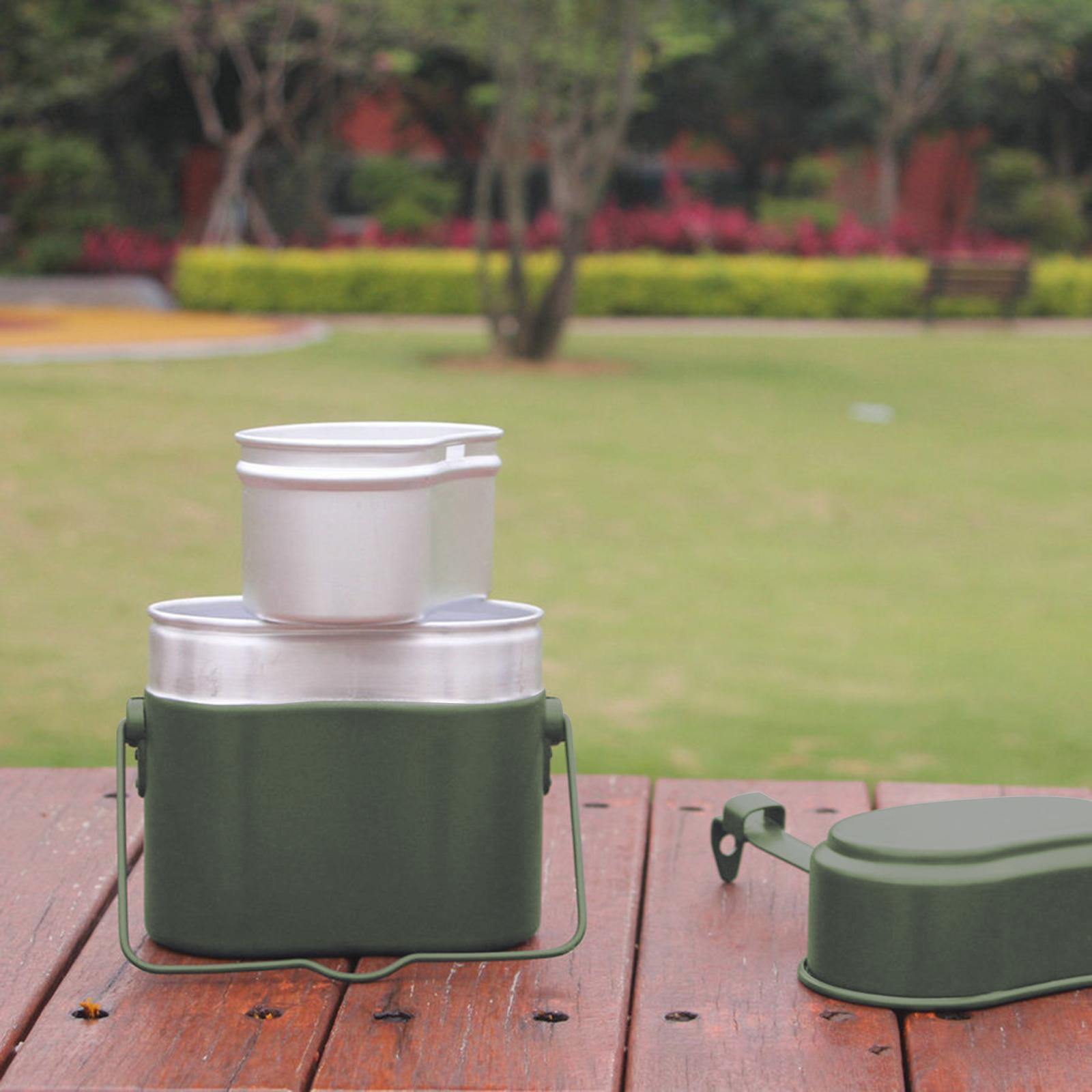 Lunch Box Mess Kit Pot and Pan - огляд і ціна Camping Cooking Kit Box