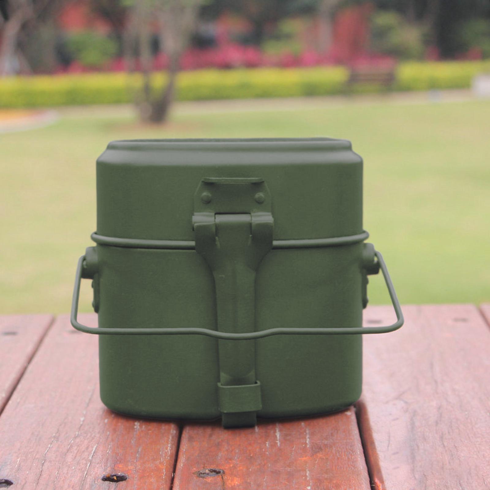 Lunch Box Mess Kit Pot and Pan - огляд і ціна Camping Cooking Kit Box