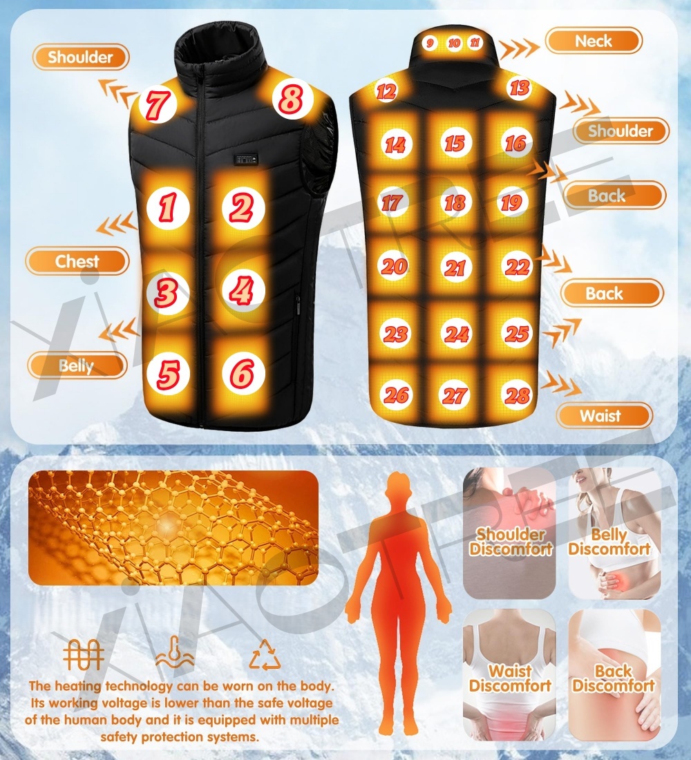 28/9 Areas Heated Vest Men Jac - огляд і ціна Camping Cooking Electric