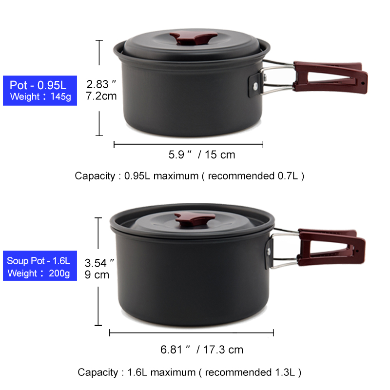 Widesea Camping Cookware Set O - огляд і ціна Camping Cooking Kit Box
