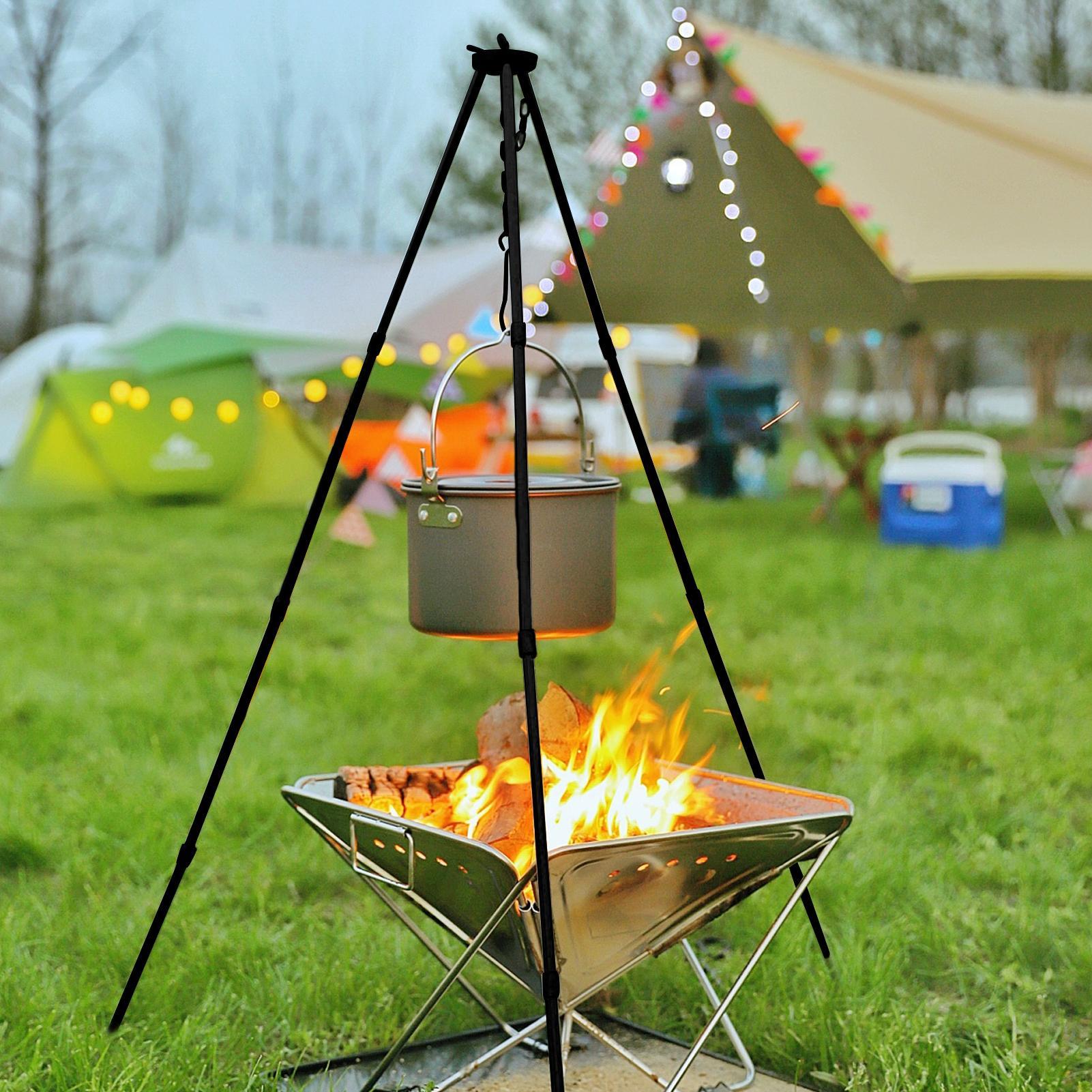 Outdoor Large Bonfire Tripod P - огляд і ціна Camping Cooking Pot Large
