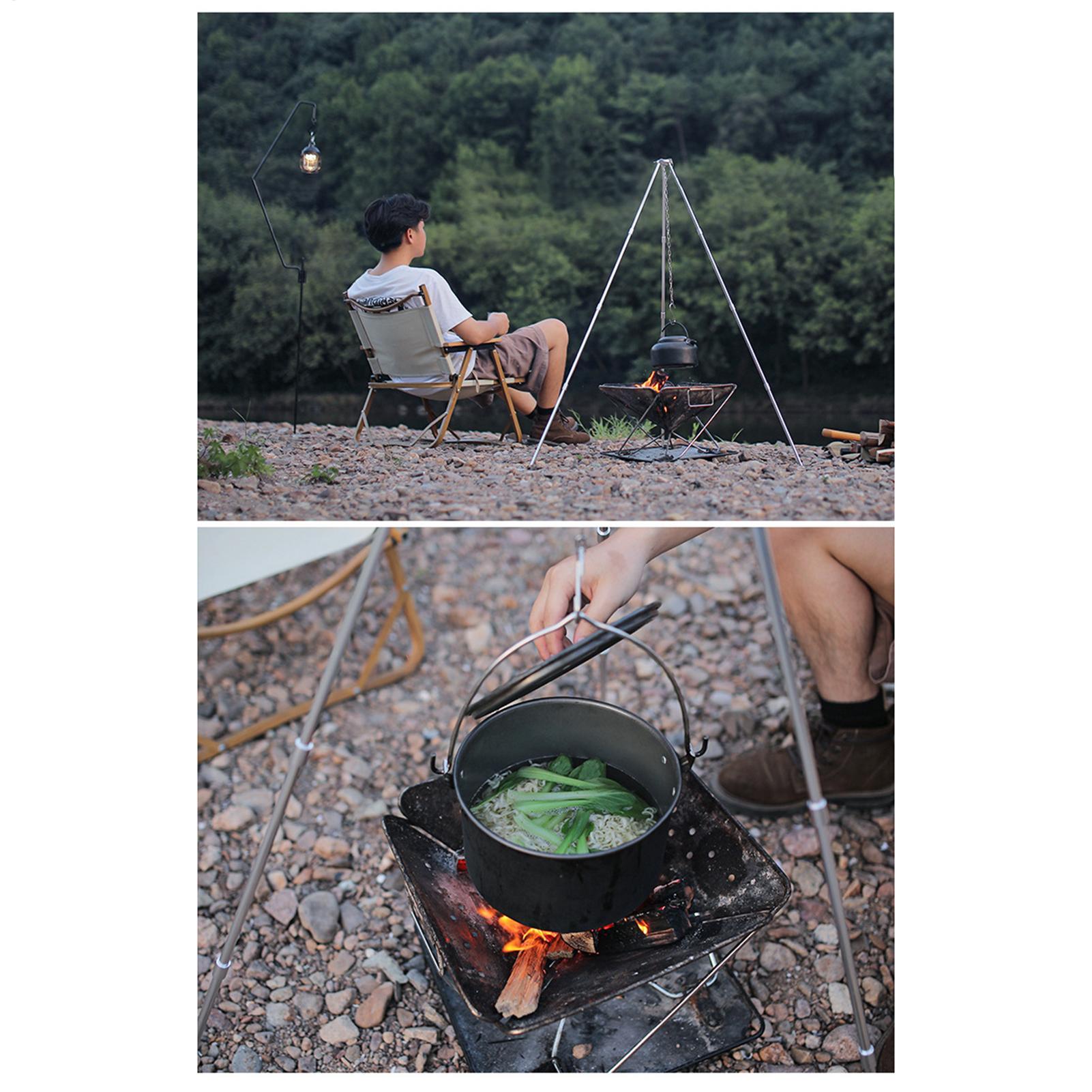Outdoor Large Bonfire Tripod P - огляд і ціна Camping Cooking Pot Large