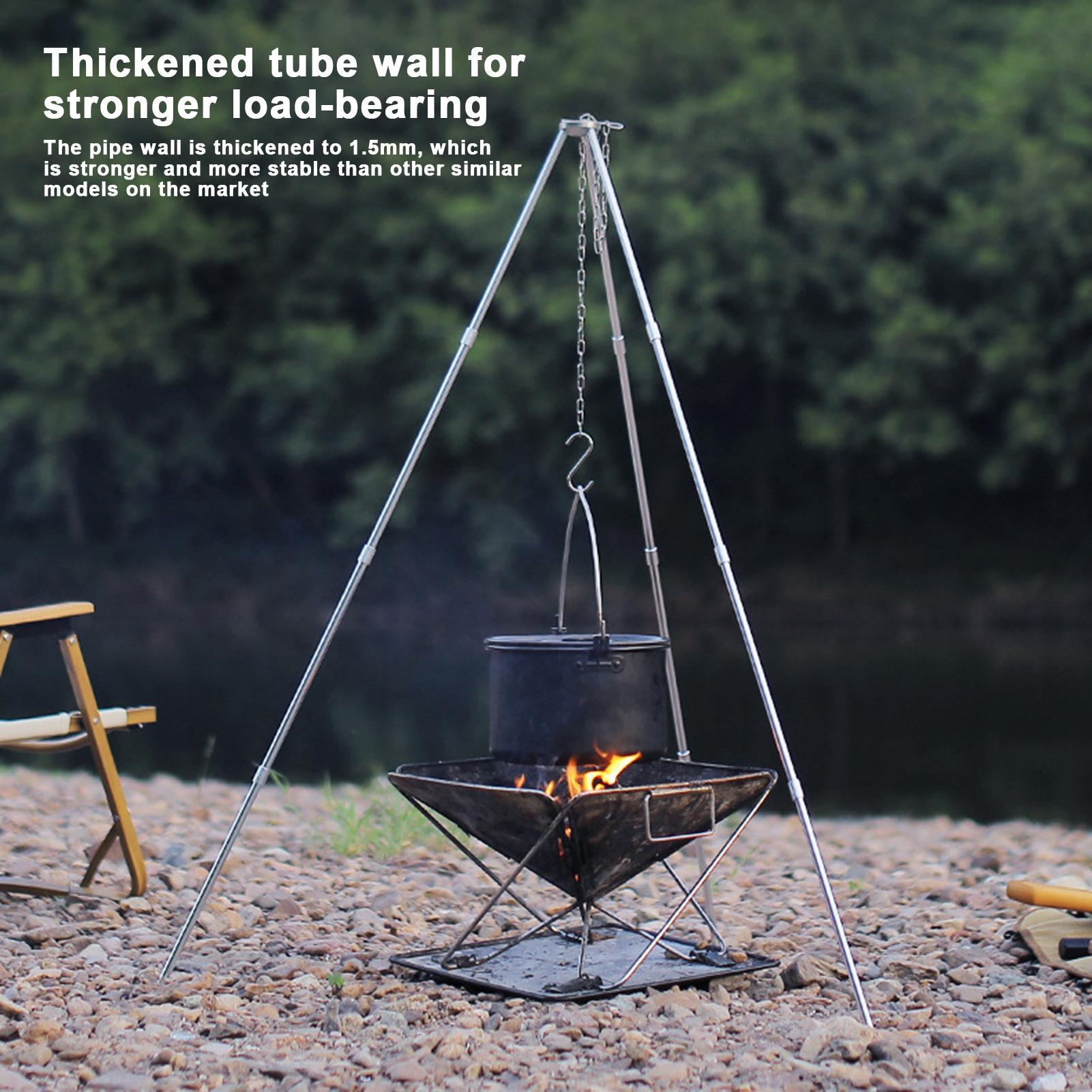 Outdoor Large Bonfire Tripod P - огляд і ціна Camping Cooking Pot Large