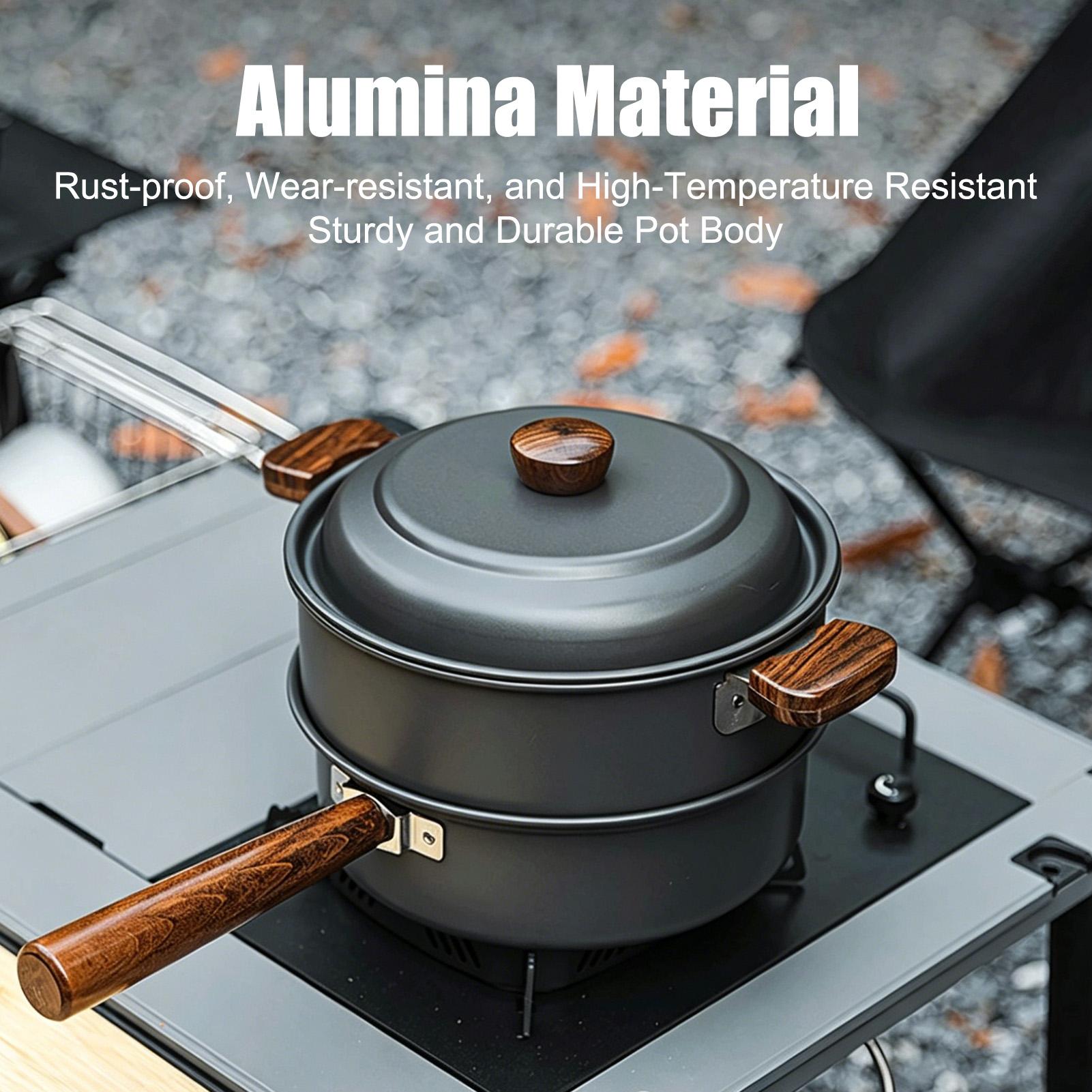 Camping Pot Portable Large Lig - огляд і ціна Camping Cooking Pot Large