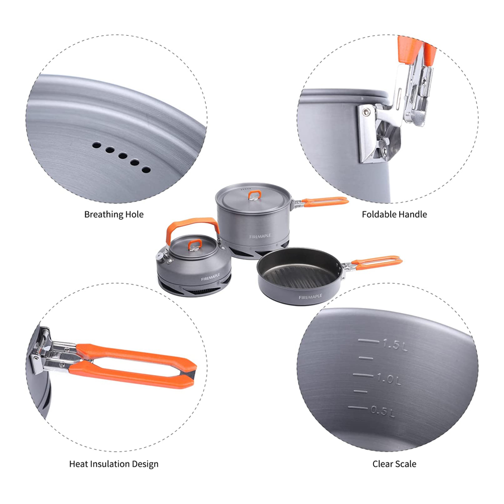 Fire Maple Camping Cookware Ut - огляд і ціна Camping Cooking Full Set
