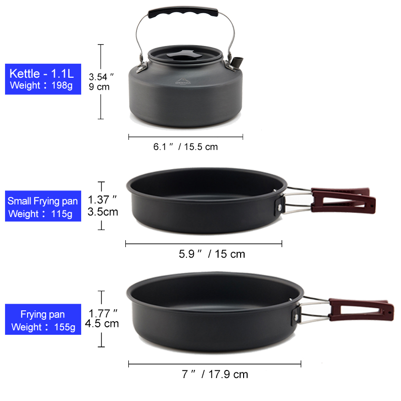 Widesea Camping Cookware Set O - огляд і ціна Camping Cooking Kit Box