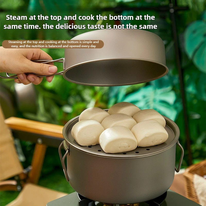 Titanium Outdoor Pot Set Picni - огляд і ціна Camping Cooking Mesh