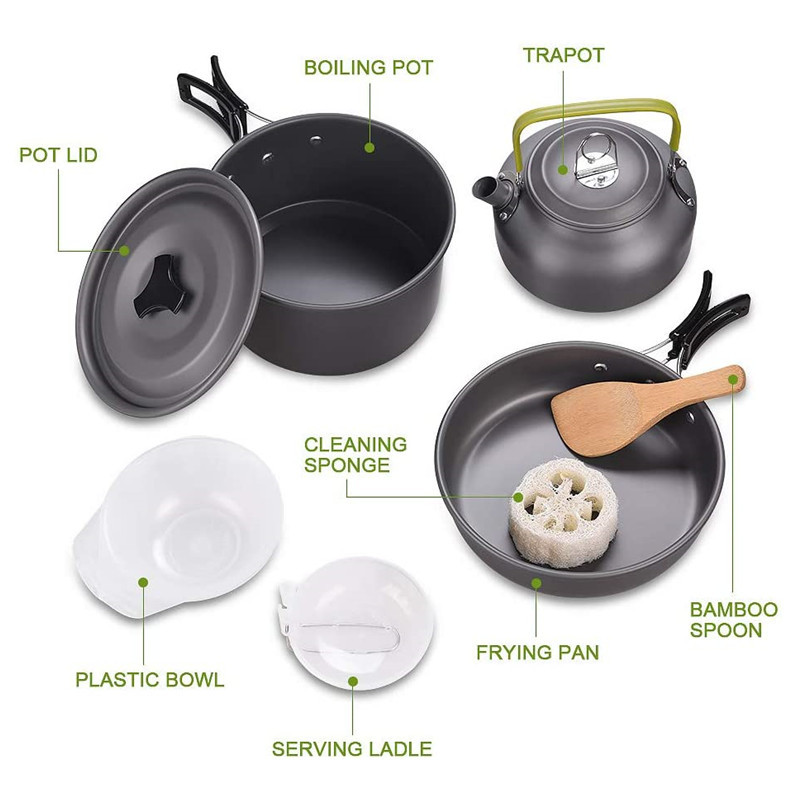 Outdoor Camping Cookware Kit A - огляд і ціна Camping Cooking Kit Box