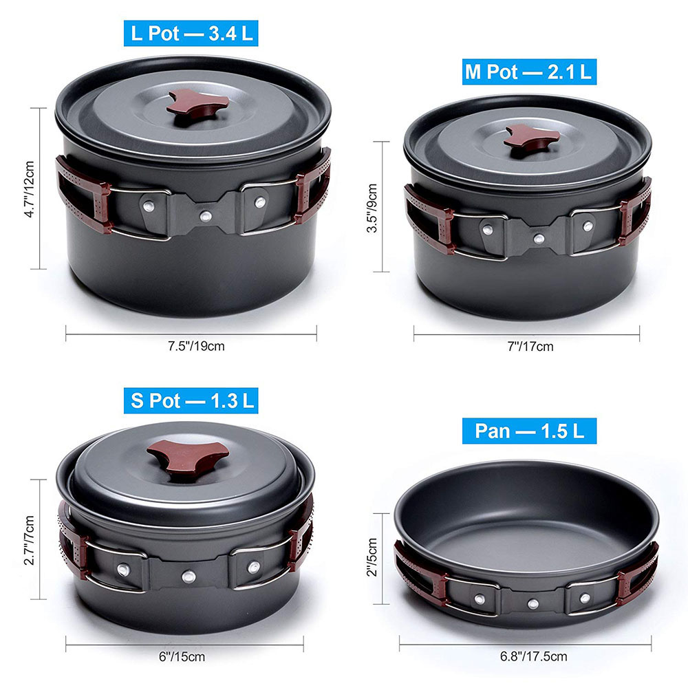 Outdoor Camping Cookware Kit N - огляд і ціна Camping Cooking Full Set