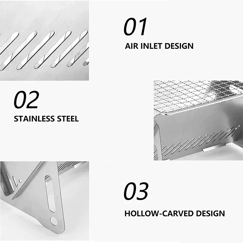 Portable Folding Barbecue Gril - огляд і ціна Camping Cooking Mesh
